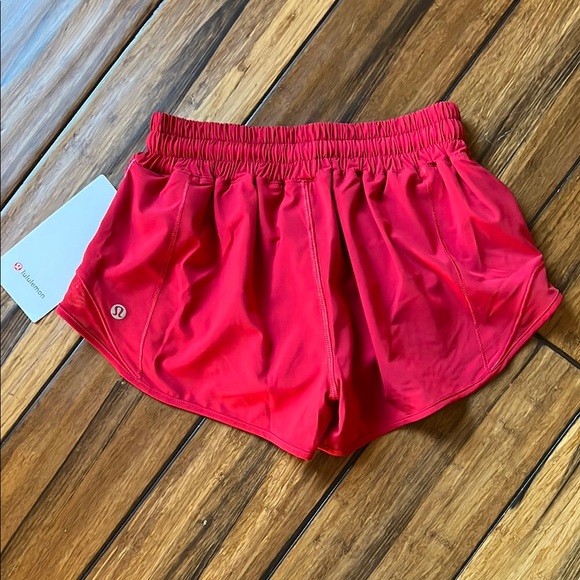 Women's Red Athletic Shorts - Picture 4 of 5